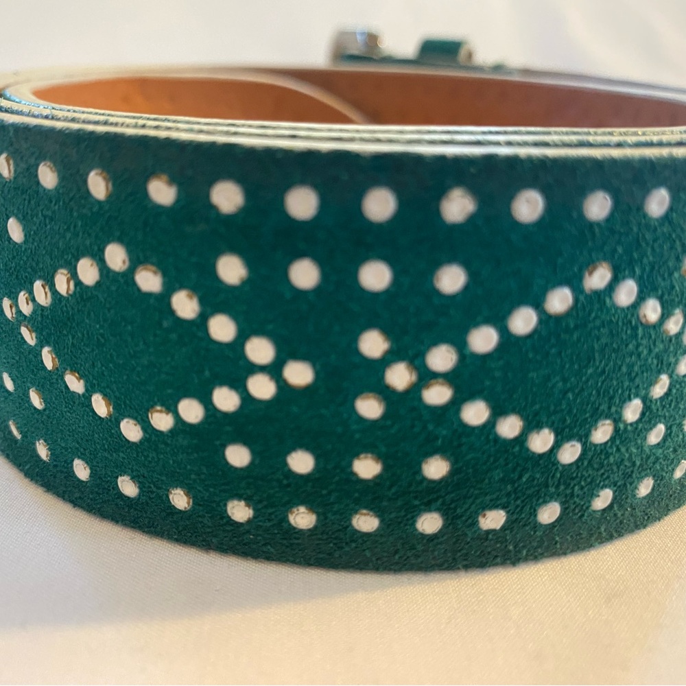 NEW 🇮🇹POST & CO. Suede leather belt made in Italy